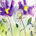 Purple Cosmos Painting by Roxy Rich Purple Cosmos Painting by Roxy Rich