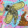 Funky Bee Drawing by Peter Johnstone Funky Bee Drawing by Peter Johnstone