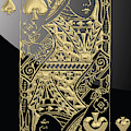Queen of Spades in Gold on Black Digital Art by Serge Averbukh Queen of Spades in Gold on Black Digital Art by Serge Averbukh