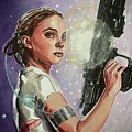 Queen Senator Mother - Padme Amidala Painting by Joel Tesch Queen Senator Mother - Padme Amidala Painting by Joel Tesch