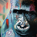 Gorilla - Painting by Uwe Fehrmann Gorilla - Painting by Uwe Fehrmann