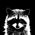 Raccoon 25 Black and white Mixed Media by Lucie Dumas Raccoon 25 Black and white Mixed Media by Lucie Dumas