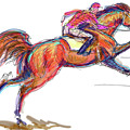 Race Horse for Julie June Stewart Digital Art by Stacey Mayer Race Horse for Julie June Stewart Digital Art by Stacey Mayer