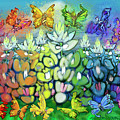 Rainbow Bluebonnets Scene w Pixies Digital Art by Kevin Middleton Rainbow Bluebonnets Scene w Pixies Digital Art by Kevin Middleton