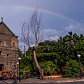 Rainbow over Malate Church Photograph by Arj Munoz Rainbow over Malate Church Photograph by Arj Munoz