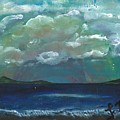 Rainbow Over the Island Painting by Esoteric Gardens KN Rainbow Over the Island Painting by Esoteric Gardens KN
