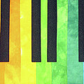 Rainbow Piano Keyboard Tapestry - Textile by Pam Geisel Rainbow Piano Keyboard Tapestry - Textile by Pam Geisel
