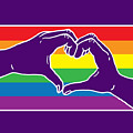 Rainbow Pride Heart Hands Digital Art by Laura Ostrowski Rainbow Pride Heart Hands Digital Art by Laura Ostrowski
