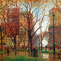 Rainy Day Madison Square New York 1907 Painting by Paul Cornoyer Rainy Day Madison Square New York 1907 Painting by Paul Cornoyer