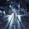 Rainy Night Downtown Digital Art by Phil Perkins Rainy Night Downtown Digital Art by Phil Perkins