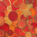 Red and Gold Bubbles Painting by Debora Sanders Red and Gold Bubbles Painting by Debora Sanders