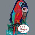 Red Ara with Ice Cream ModClassic Art Painting by Enrico Garff Red Ara with Ice Cream ModClassic Art Painting by Enrico Garff