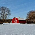 Red Barn in the Snow by Bill Swartwout