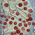Red Berries in Snow Painting by Lisa Neuman Red Berries in Snow Painting by Lisa Neuman