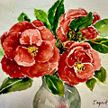 Red Camellias by Ingrid Dohm