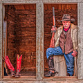 Red Cowboy Boots by Laura Hedien