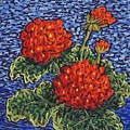 Red Geraniums by Candy Mayer