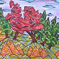 Red Maple Ridge Painting by Bradley Boug Red Maple Ridge Painting by Bradley Boug