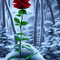 Red Rose in the Snow Digital Art by Beverly Read Red Rose in the Snow Digital Art by Beverly Read