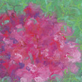 Red Roses at the Pond 2 Pastel by Anne Katzeff Red Roses at the Pond 2 Pastel by Anne Katzeff
