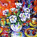 Red Still Life Painting by Mirek Kuzniar Red Still Life Painting by Mirek Kuzniar