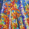 Redemption - fall birch and aspen Painting by Talya Johnson Redemption - fall birch and aspen Painting by Talya Johnson
