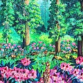 Redwoods and rhododendrons Painting by Diane Phalen Redwoods and rhododendrons Painting by Diane Phalen