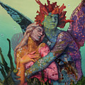 Reef Passion - Psyche and Eros Painting by Marguerite Chadwick-Juner Reef Passion - Psyche and Eros Painting by Marguerite Chadwick-Juner
