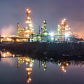 Refinery at blue hour 1 by Stephen Holst