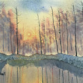 Reflections of Sunrise Painting by Glenn Marshall Reflections of Sunrise Painting by Glenn Marshall