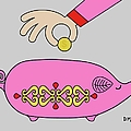 Retro Pink Piggy Bank Digital Art by Donna Mibus Retro Pink Piggy Bank Digital Art by Donna Mibus