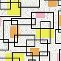 Retro Rectangles Fabric 2 Digital Art by Donna Mibus Retro Rectangles Fabric 2 Digital Art by Donna Mibus