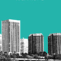 Richmond Skyline - Teal Digital Art by DB Artist Richmond Skyline - Teal Digital Art by DB Artist