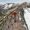 Ridge Hiker - Devils Castle - Alta, Utah Photograph by Brett Pelletier Ridge Hiker - Devils Castle - Alta, Utah Photograph by Brett Pelletier