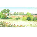 Riseley Church Painting by Luisa Millicent Riseley Church Painting by Luisa Millicent
