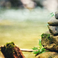 Riverside Cairn Photograph by Evan Foster Riverside Cairn Photograph by Evan Foster