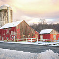 Roadside Farm in Winter by Dave King