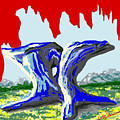 Rock Formations Painting by Elly Potamianos Rock Formations Painting by Elly Potamianos