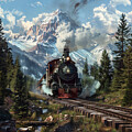 Rockies Train 2 by Ted Clifton
