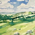 Rollling Hills Painting by Luisa Millicent Rollling Hills Painting by Luisa Millicent