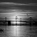 Romance in Black and White Chesapeake Bay Bridge by Bob Pardue