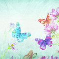 Romantic Botanical with Butterfly  by Judith Cheng