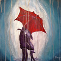 Romantic Couple under Umbrella Painting by Roxy Rich Romantic Couple under Umbrella Painting by Roxy Rich