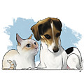 Romeo and Ernie Wetherington Drawing by Canine Caricatures By John LaFree Romeo and Ernie Wetherington Drawing by Canine Caricatures By John LaFree