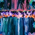 Roses And Waterfalls Painting by Anna Adams Roses And Waterfalls Painting by Anna Adams