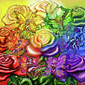 Roses Rainbow Pixies Digital Art by Kevin Middleton Roses Rainbow Pixies Digital Art by Kevin Middleton