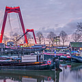 Rotterdam, Old Harbor and Willems Bridge Photograph by Frans Blok Rotterdam, Old Harbor and Willems Bridge Photograph by Frans Blok