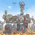 Rover Ruins Ride - w/ Helmets Digital Art by EvanArt - Evan Miller Rover Ruins Ride - w/ Helmets Digital Art by EvanArt - Evan Miller