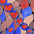 Row of Hearts by Lisa Neuman