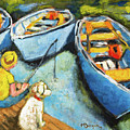 Rowboats at Clear Lake, OR Painting by Mike Bergen Rowboats at Clear Lake, OR Painting by Mike Bergen